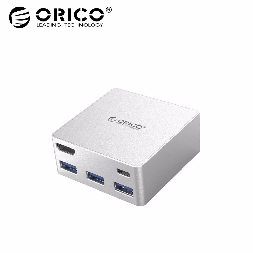 

ORICO Aluminum Laptop Docking Stations TYPE-C to TYPE-C HDMI Converter for new Macbook Laptop Desktop PC with 3 USB3.0 HUB