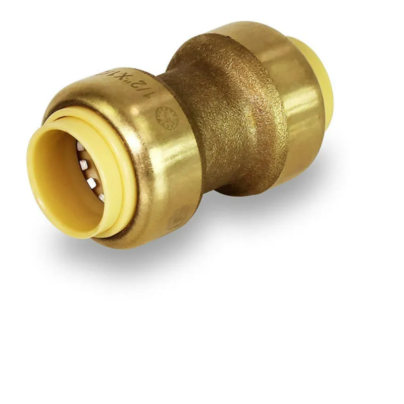 

Straight Coupling Pipe Fittings Push 1/2 Lead-free brass NPT Brass oil Pipe Fitting Tube Compression Ferrule Tube Compression Fitting Connector