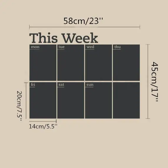 online shop weekly schedule planner blackboard stickers removable
