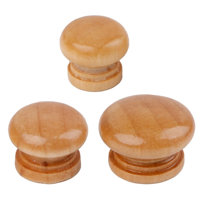 

10pcs Natural Wooden Cabinet Drawer Wardrobe Door Knob Pull Handle Hardware