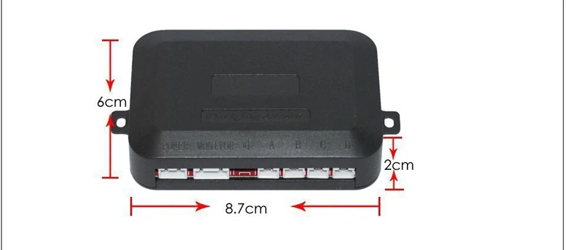 Display com interruptor, Reverse Backup Radar, Monitor Detector System, 4 Sensores