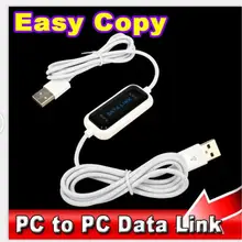 USB 2,0 шт. к ПК онлайн Share Sync Link чистая прямая передача данных файл мост для передачи 165 см светодиодный кабель легко копировать между двумя 2 компьютера