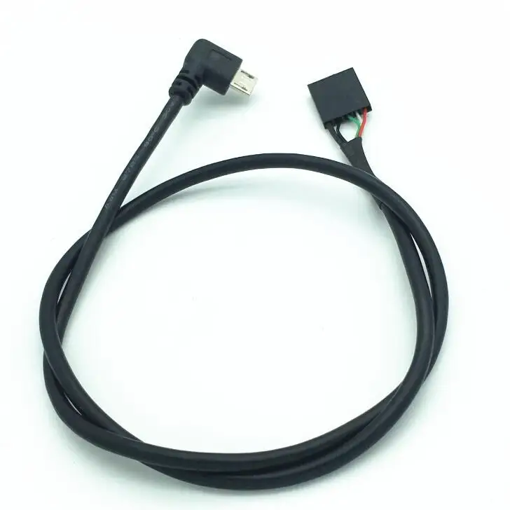 50 см микро usb 5P штекер 90 под прямым углом до 1x 5Pin разъем 2 54 USB кабель для