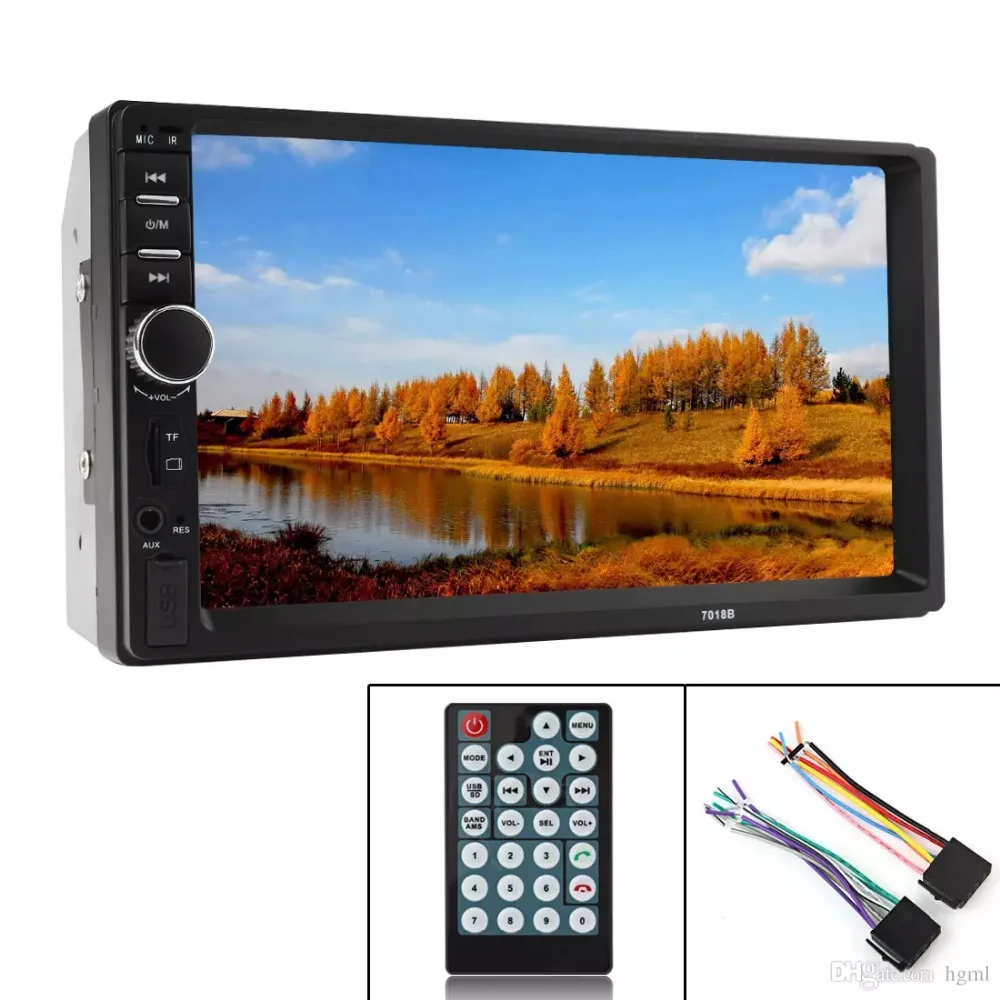 Car 2 DIN 7 Inch Bluetooth Audio In Dash Touch Screen Car Audio Stereo MP3 MP5 Player USB SD MP3 Rear View Camera Remote Control Car 2 DIN 7 Inch Bluetooth Audio In Dash Touch Screen Car Audio Stereo MP3 MP5 Player USB SD MP3 Rear View Camera Remote Control