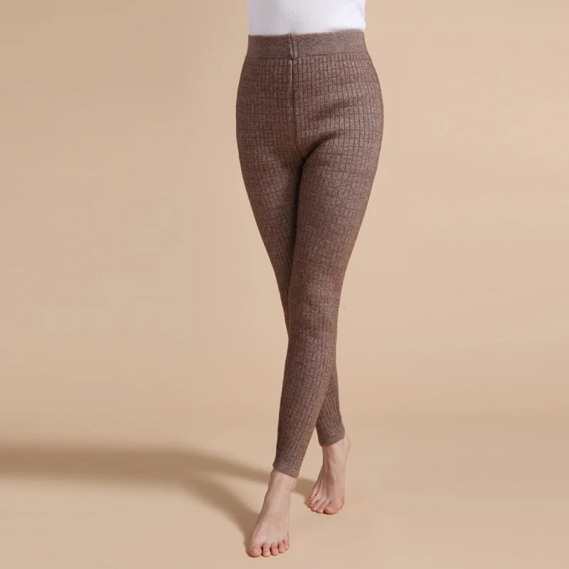 

Women's wool pants winter cashmere pants Thick high waist warm pants Wool pants double outer wear Knitted leggings cotton