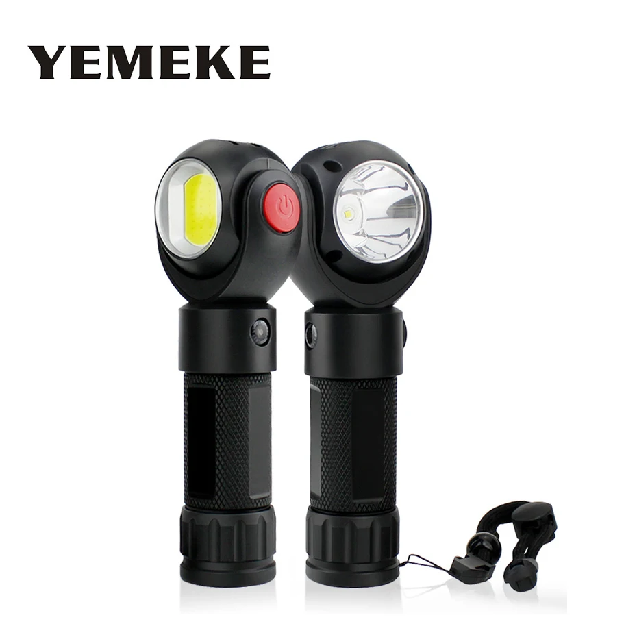 

Powerful Led Flashlight Rechargeable Outdoor 360 Degree T6+COB LED Torch Light Waterproof Outdoor LED Flashlight With Magnet