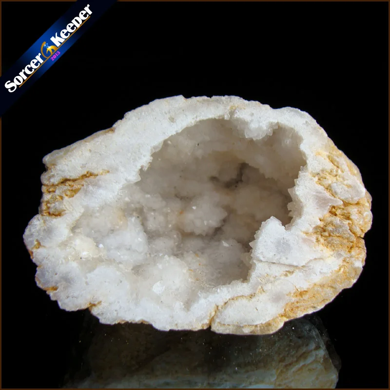 

112g Natural Stone Egg Shape Raw Geode Mineral Quartz Crystal Cluster Druzy Drusy Elestial Skeletal Agates Specimen LS544