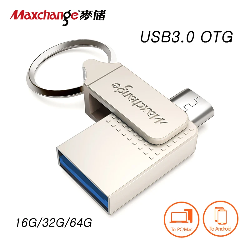 Maxchange USB Flash Drive 64GB OTG Pendrive 32GB Micro USB Portable Storage Device U font b