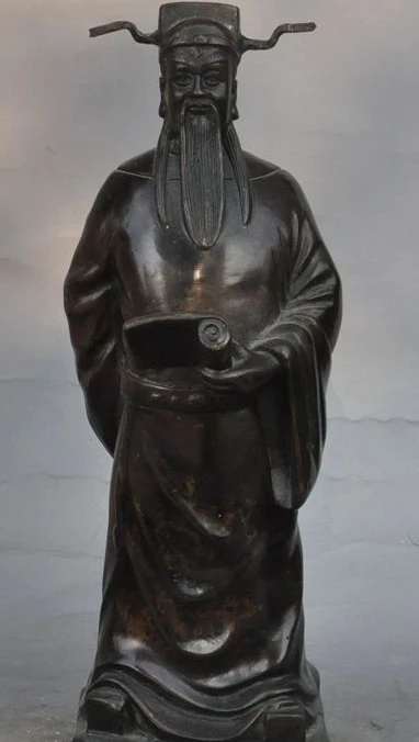 

chinese bronze Courtiers Kaifeng House Bao Zheng Untouchables Justice Bao statue