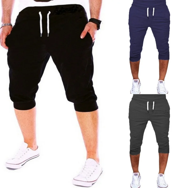 NIBESSER 2018 Nuevo Hombre Pantalones cortos hasta la rodilla Casual Jogger  Slim Harem Shorts hombre Casual suave algodón pantalones de chándal talla  grande|Pantalones cortos| - AliExpress