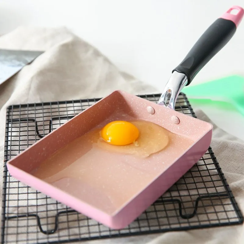 Японский стиль Jade жареная сковорода с антипригарным покрытием Толстая яичная Жарка яичная сковорода индукционная плита кухонные инструменты для приготовления пищи