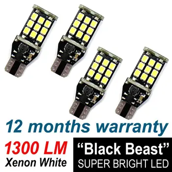 

4X Extremely Bright Error Free 2835 921 912 T15 PX Chipsets TMH LED Bulbs Backup Reverse Lights Xenon White 6000K 21SMD