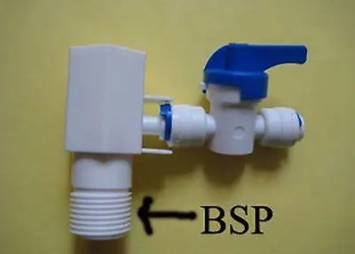 

1/4" Tube Quick Plastic RO Feed-water Adapter Connection KitConnect Ball Valve