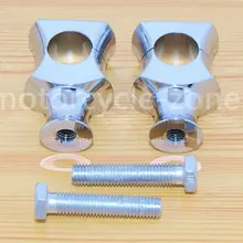 Хром " 25 мм мотоцикл кафе рукоятки руля стоячий зажим для Harley Боббер под заказ мотоцикл с низким рулем чоппер