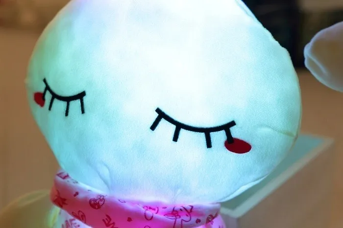 75CM Led Luminous Glowing Toy Light Up Plush Rabbit Doll Christmas New Year Birthday Gift For Kid Girlfriend Child WJ447