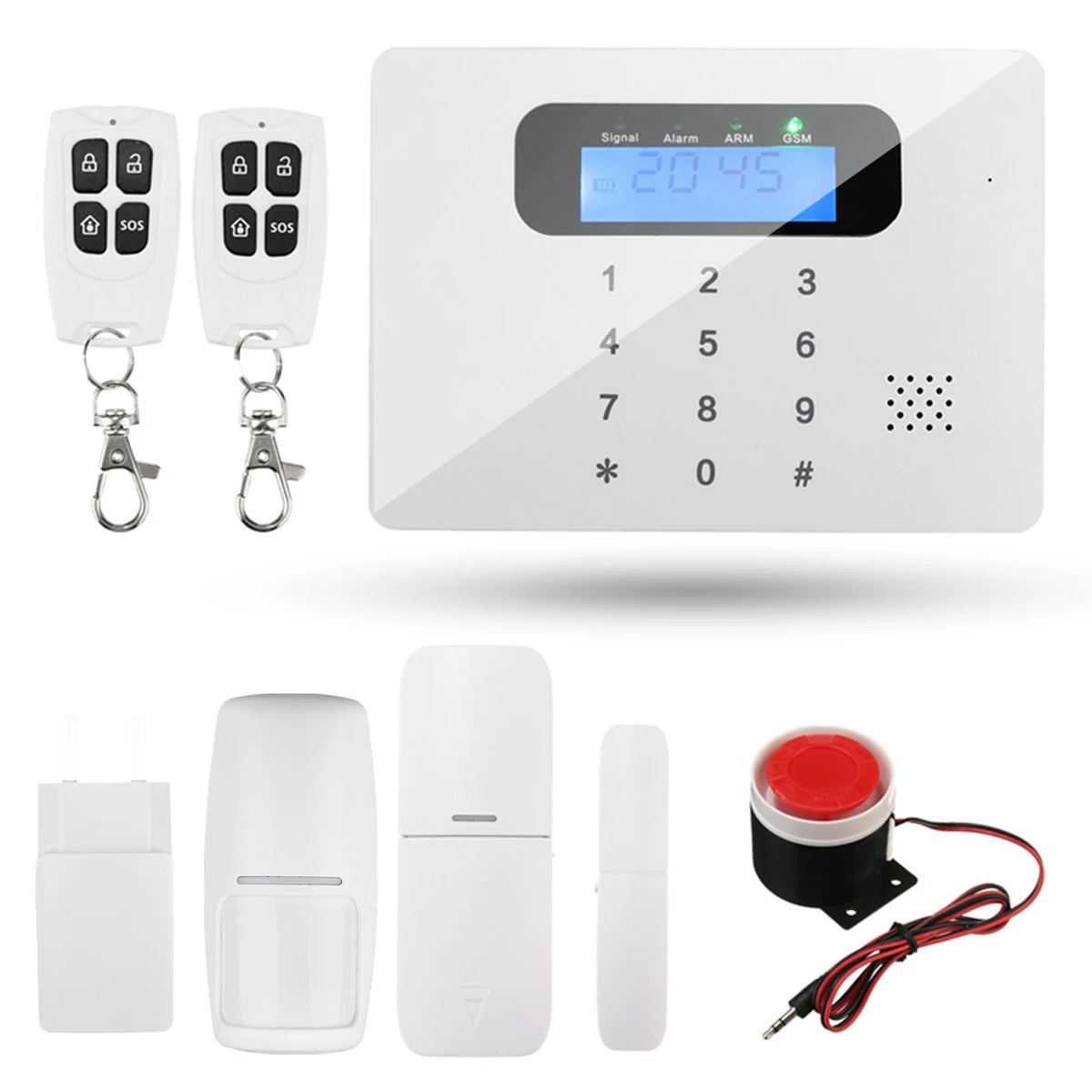 

APP Control Wireless SIM GSM Home RFID Burglar Security LCD Touchs Keyboard WIFI GSM Alarm System Sensor kit Voice Prompt