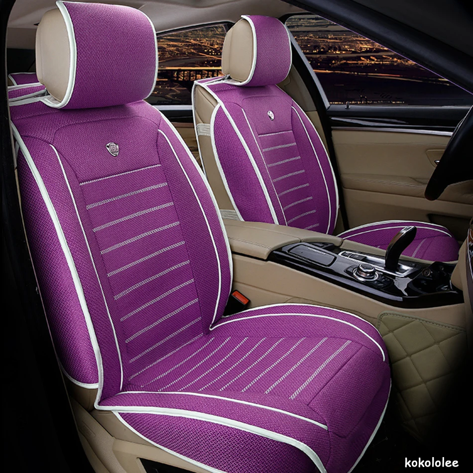 Роскошный льняной универсальный чехол для автомобильных сидений для hyundai Elantra solaris tucson Zhiguli veloster getz creta i20 i30 ix35 i40 Car