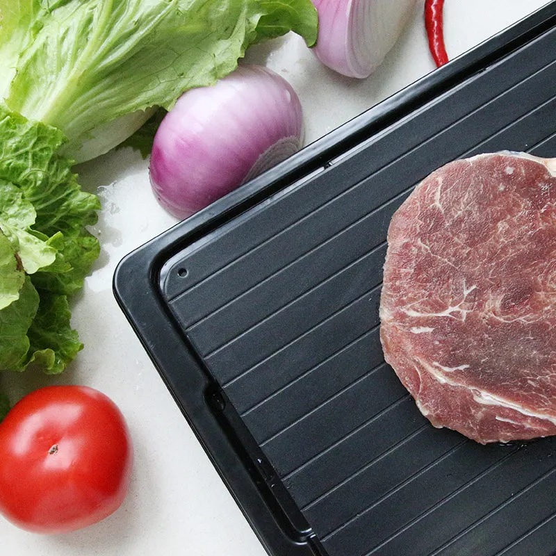 Fast Defrosting Tray with Cleaner Frozen Meat Defrost Food Thawing Plate Board Kitchen Tool HG99