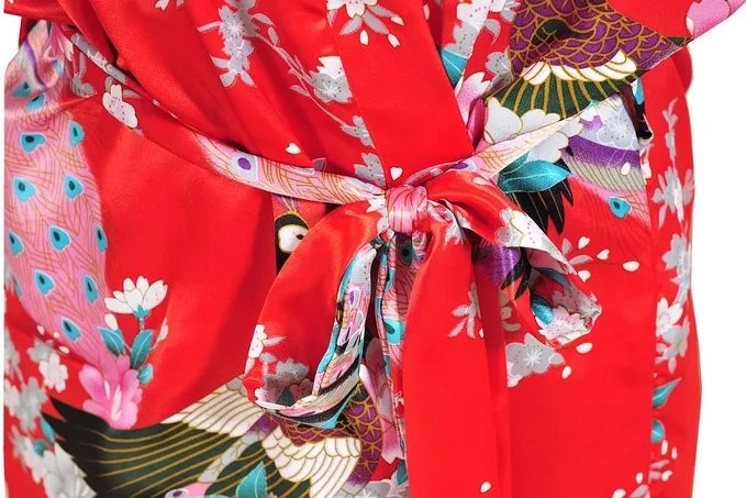 Новые Красные Пикантные мини леди летние банный халат Шелковый район кимоно юката платье цветок ночное Размеры размеры s m l xl XXL, XXXL a011