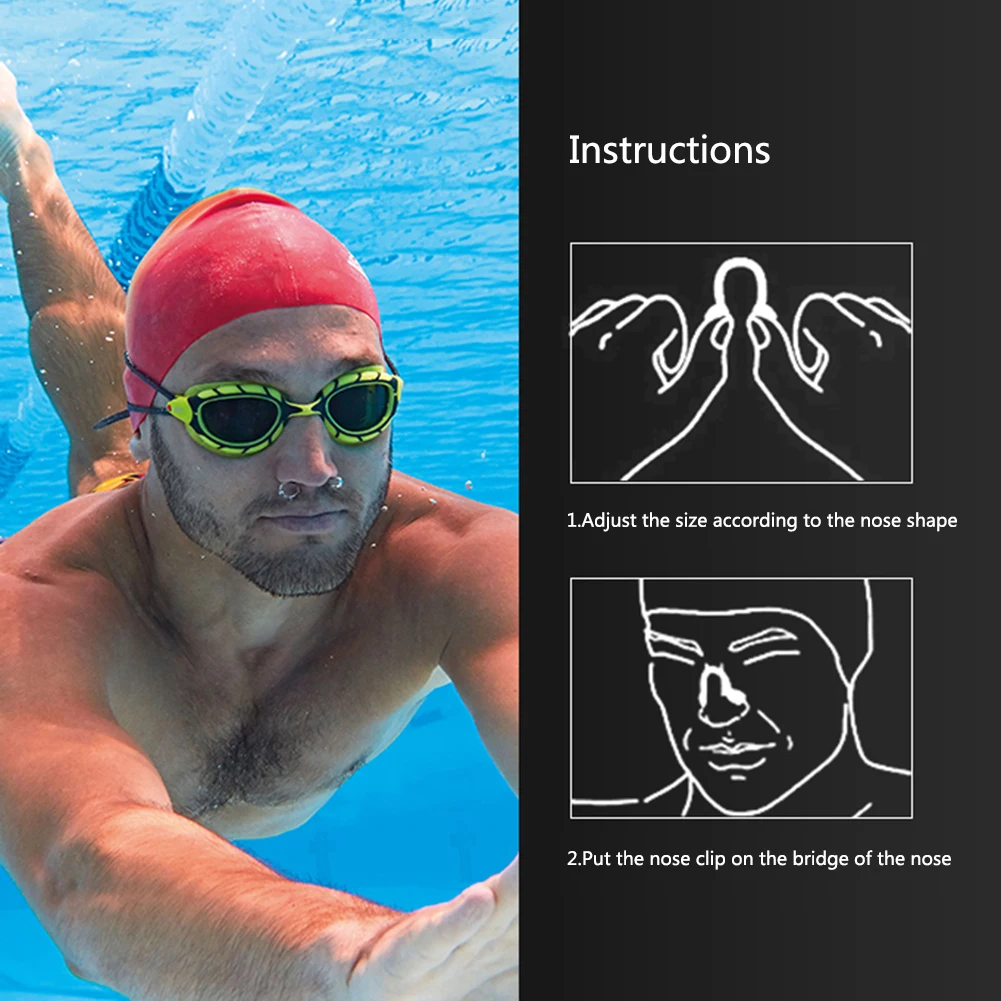 QQAAZZ Swimming Nose Clip Soft Silicone Nose Plugs Swim Training Equipment Accessories Adults Kids Beginner
