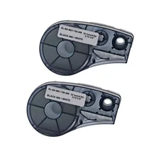 2 шт. для M21-750-499 клейкая лента для этикеток черного/белого цвета, совместимая с принтерами этикеток Brady BMP21 Plus ID Pal и LABPAL