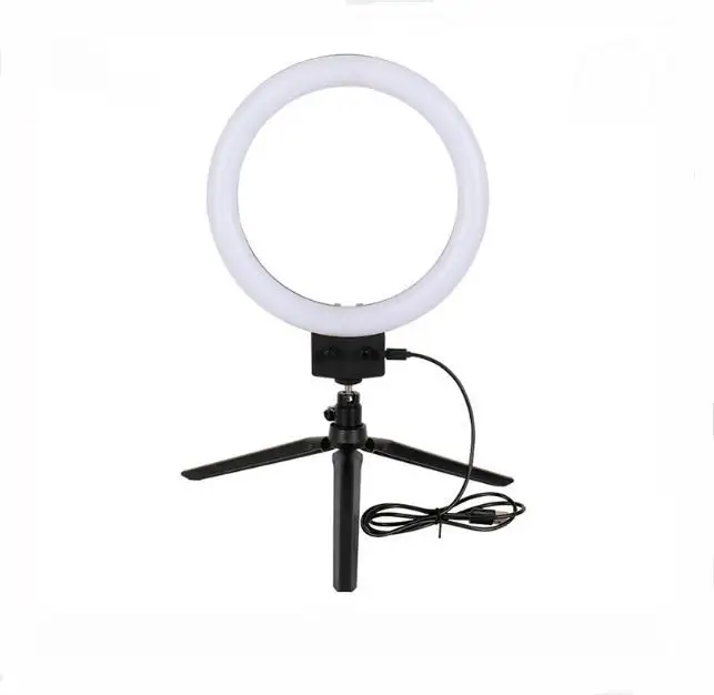 

LED Selfie Ring Light Youtube Video Live Makeup 5500K Studio Photography Photo Fill Ring Light With Phone Holder USB Plug Tripod