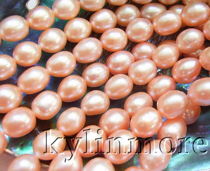 

10x8mm Natural AAA Pink Rice Pearl