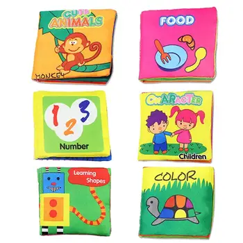 

Vitoki Baby Learning&Education Animal embroidery Soft Cloth Book animals Fabric Book Infant Baby Early Education Cloth Books