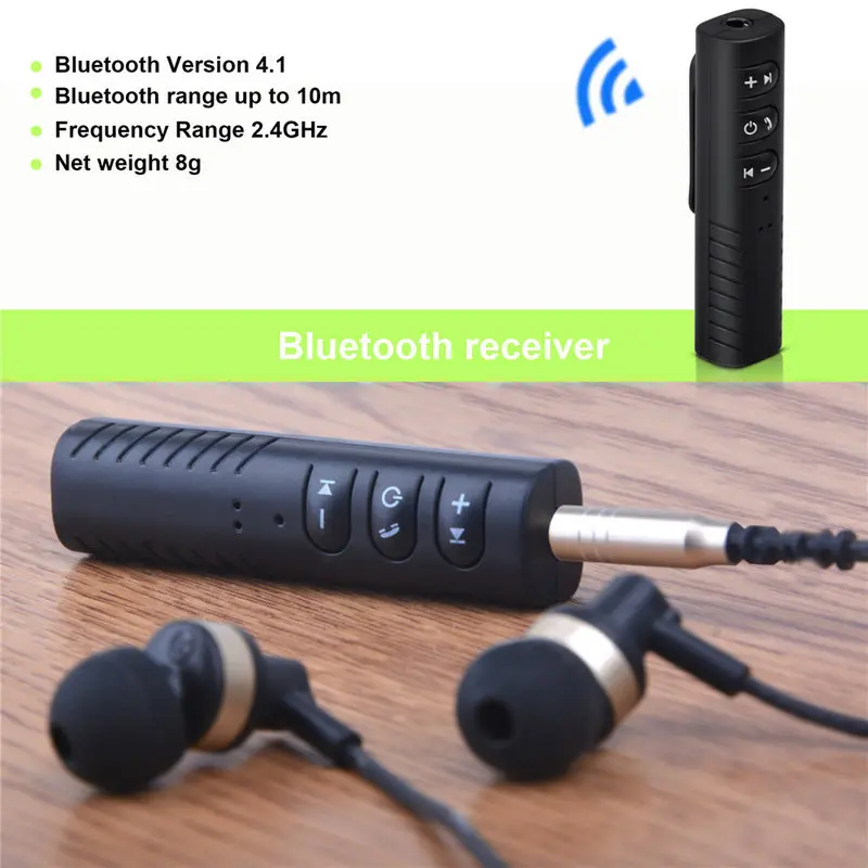 1pc Wireless Bluetooth 4.1 Receiver Professional Handsfree Car Bluetooth Receiver AUX Music Stereo Audio Adapter Mayitr