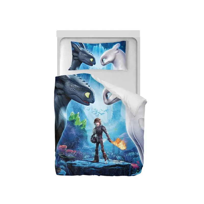 

Bedding Set How To Train Your Dragon 3D Printing Duvet Covers Single Twin Size Bedroom Decoration Teenage Children Bed 2 Pieces