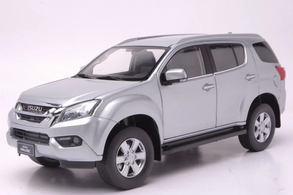 

1:18 Diecast Model for ISUZU MU-X Silver SUV Alloy Toy Car Miniature Collection Gifts MUX MU X