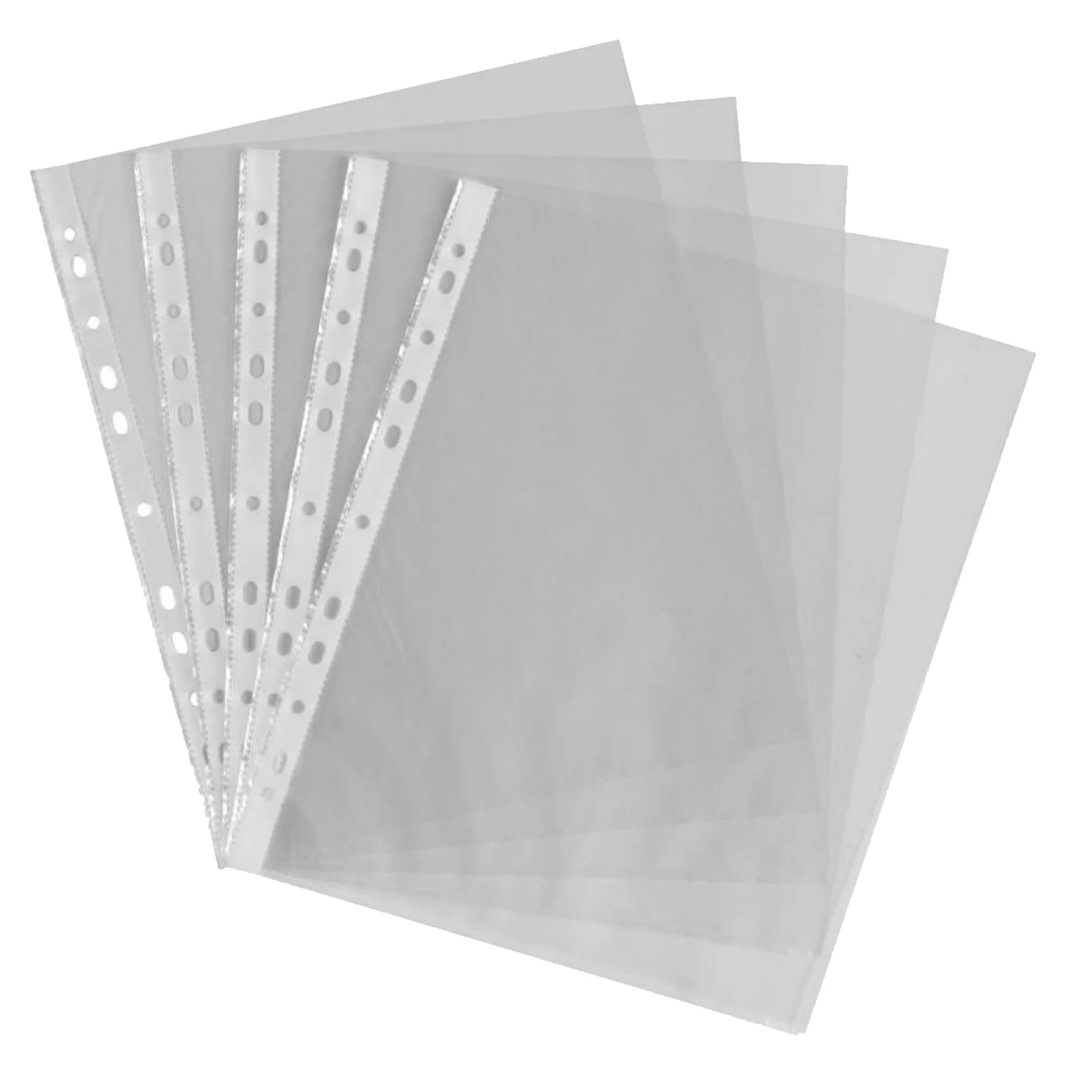 A4 clear plastic punched pockets / wallets / sleeves 200 Pcsin File