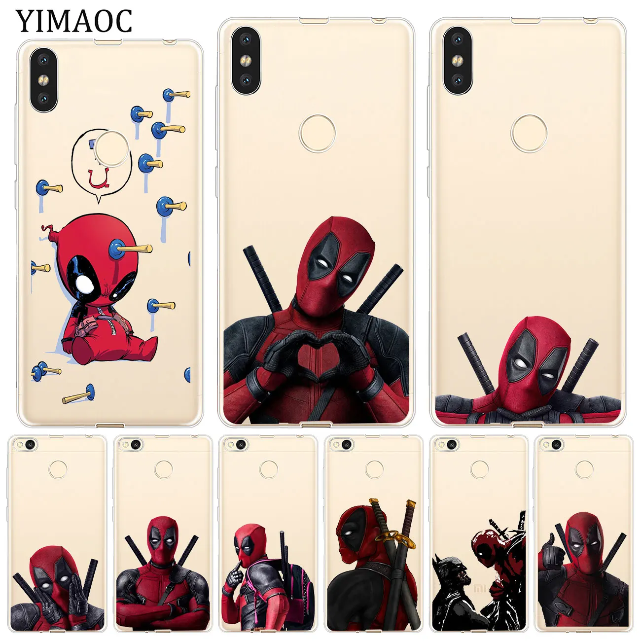 

YIMAOC Super Marvel Deadpool Soft Phone Case for Xiaomi Redmi S2 6A 4A Note 7 6 5 Pro Plus 5A Prime 4 4X Cover