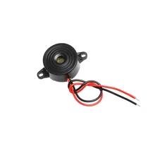 DAYFULI 1 шт. 3-24 В черный нейлон пьезоэлектрический звукоизлучатель сигнализация 23x12 мм 95 дБ непрерывный звуковой сигнал с Оловянная медь провода