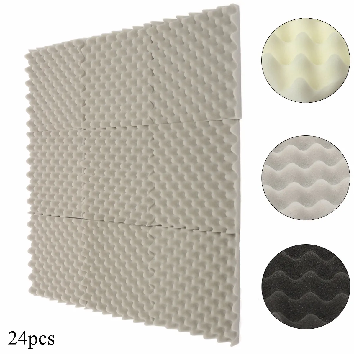 

24Pcs 305x305x40mm Soundproofing Foam Acoustic Foam Sound Treatment Studio Room Absorption Wedge Tiles Polyurethane foam