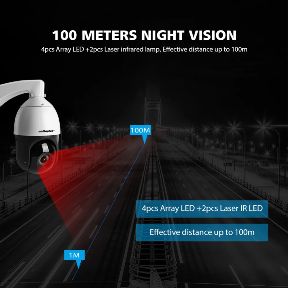 Новая H.265 HD 5MP POE PTZ IP камера наружная водонепроницаемая IP66 IR 100 м ночное видение 30X