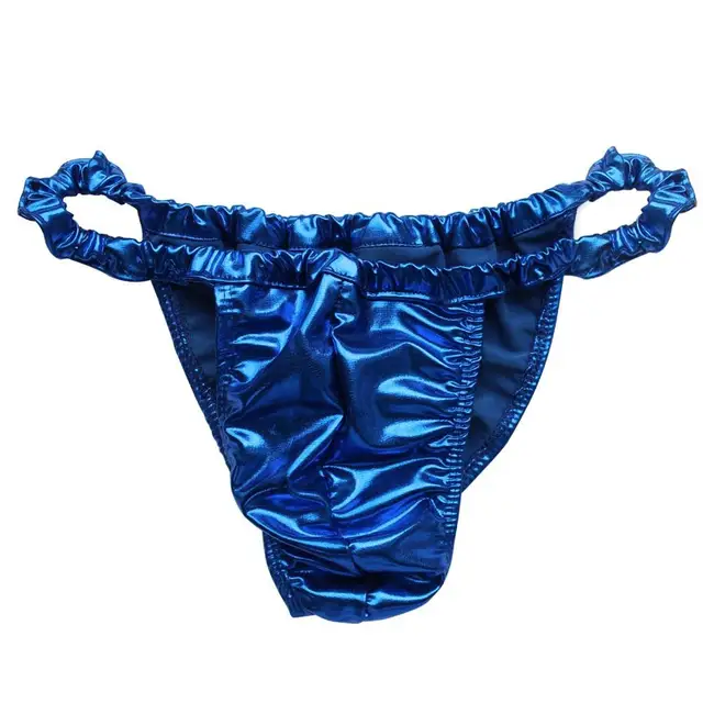 Hot Sexy Mens Spandex & Latex Rubber Briefs Slip Hommes Underwear Underpants Gay Jockstraps Sexy