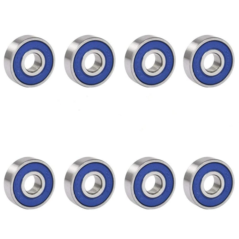

8 X Frictionless Ball Bearings ABEC 9 For Skateboards, Scooters, Inline Skates High speed and frictionless running, lubricating