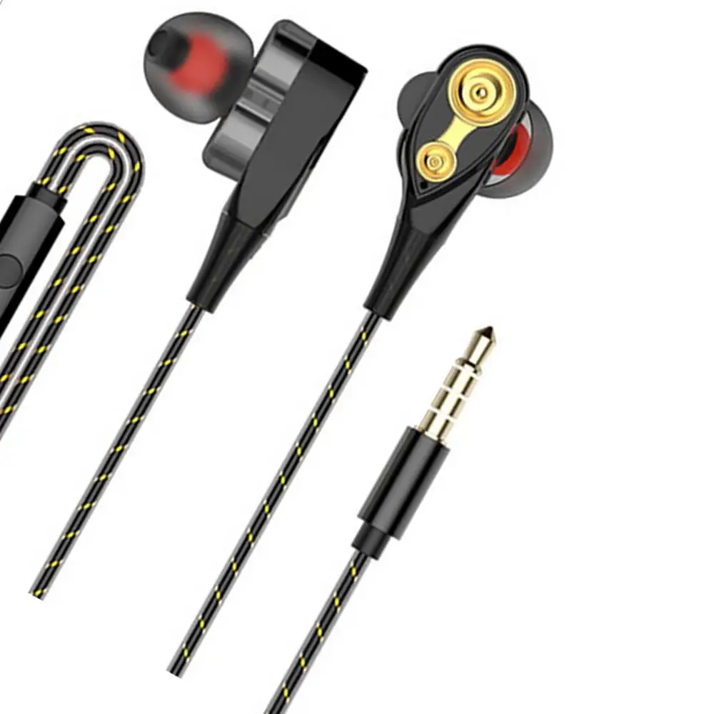 Wired Earphone High Bass Dual Drive Stereo In-ear Earphones With Microphone Computer Earbuds For Cell Phone(single speaker