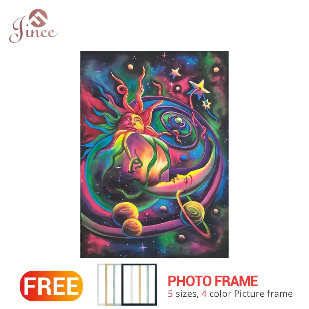 

5D DIY Diamond Embroidery Star Scenery Universe Full Square/ Round Diamond Painting Cross stitch Diamond Moon Sun Wall Painting