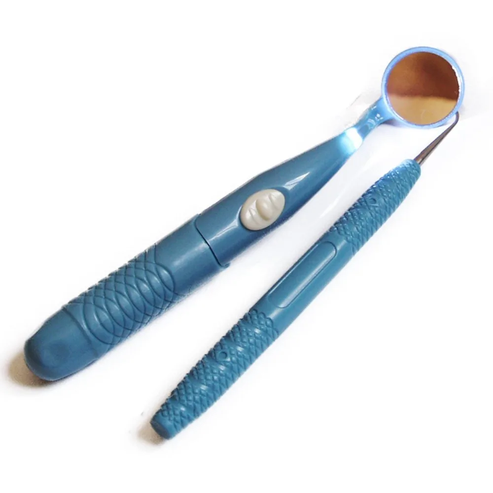 

LED Dental Care Tools Kit-2 pcs LED Light Teeth Whitening Dental Kit Mirror+ Plaque Remover Dental Care Tools Kit Oral Hygiene