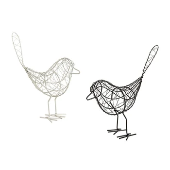 

2pcs Iron Adorable Bird Animal Woven Craft Home Office Garden Decoration Photograhy Equipment Office Decor