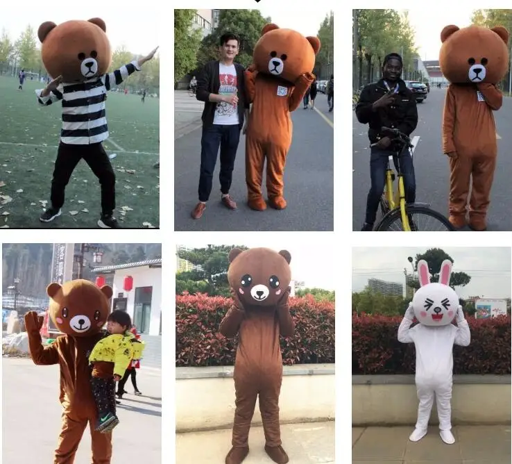 Web celebrity bear brown bear cartoon doll costume adult walk show costume custom shaker bear web celebrity bear suit