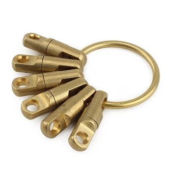

1set Brass Swivel Eye Rotating Connector For Keychain Round Circle Key Ring Outdoor Small Tool Organizer