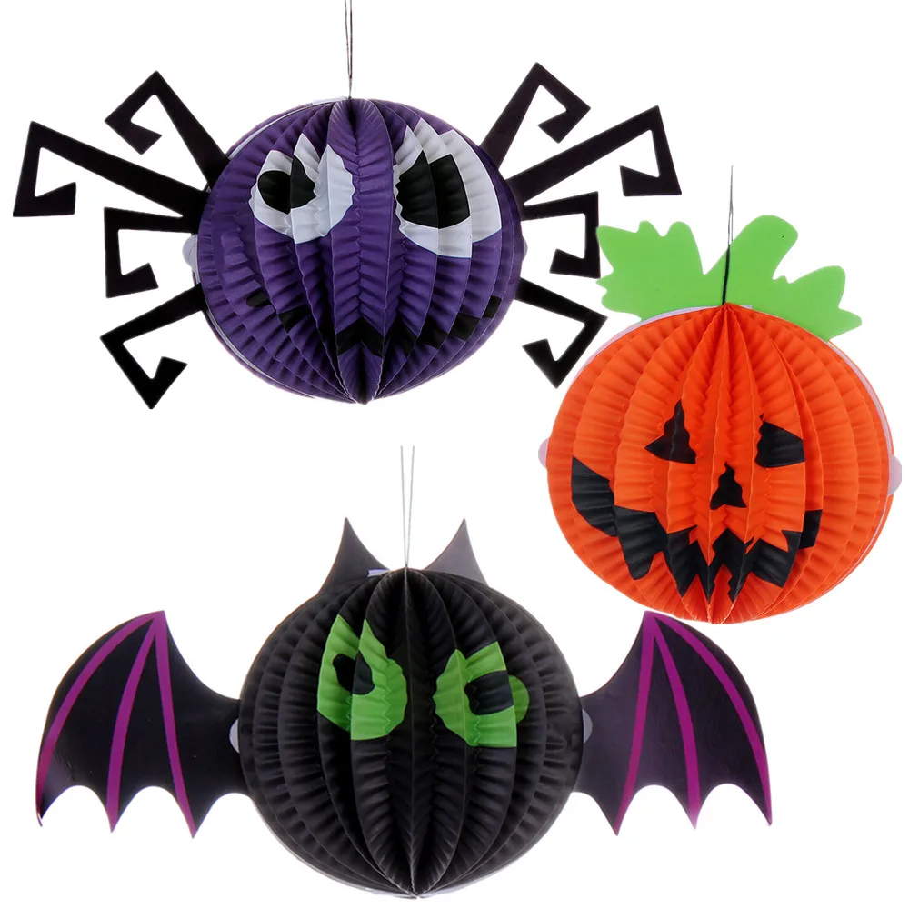 3pcs/lot Halloween Party Accessories Big Small Bat Spider Phantom