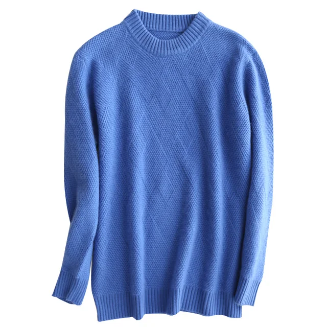 Men Jumpers 100% Pashmina Pullovers Winter New Thicker Warm Pure Goat Cashmere Sweaters Man Knitwear Standard Clothes Male Tops