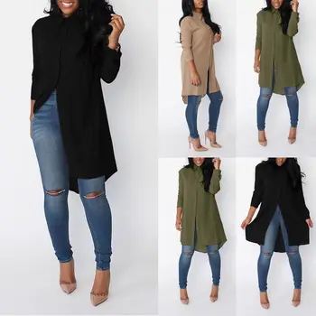 

Women Chiffon Loose Shirt Dress Casual Long Sleeve Turn-down Collar Blouses Tops Ladies Fashion Tops