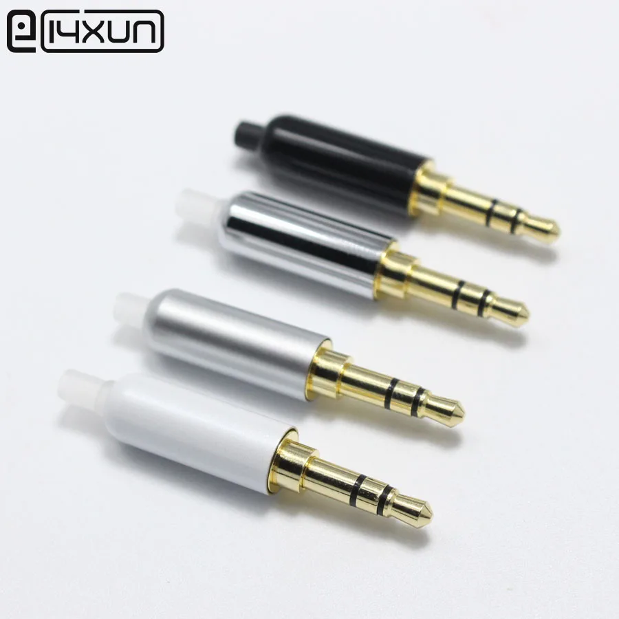 

2pcs 3.5mm 3 Pole Stereo Headset Plug 3.5 mm Gold Plated Audio Plugs Jack Adaptor Connector for iphone White Black DIY parts