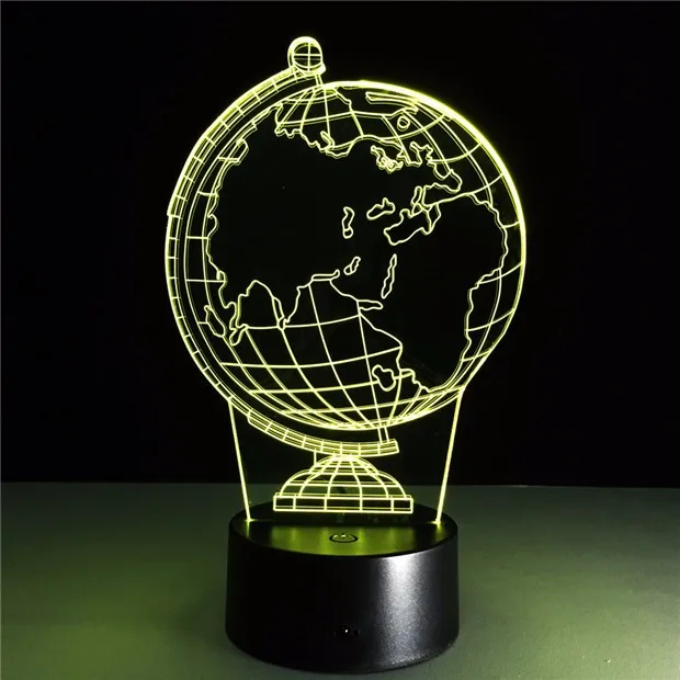 Earth Globe DIY Atmosphere Led Lamp 3D Illusion 4