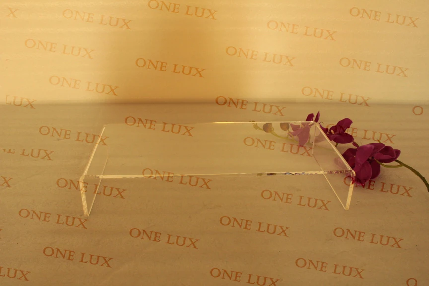 

ONE LUX Home Use Acrylic U Shape Monitor Stand,Lucite PC Desk,Perspex Laptop Table Rack